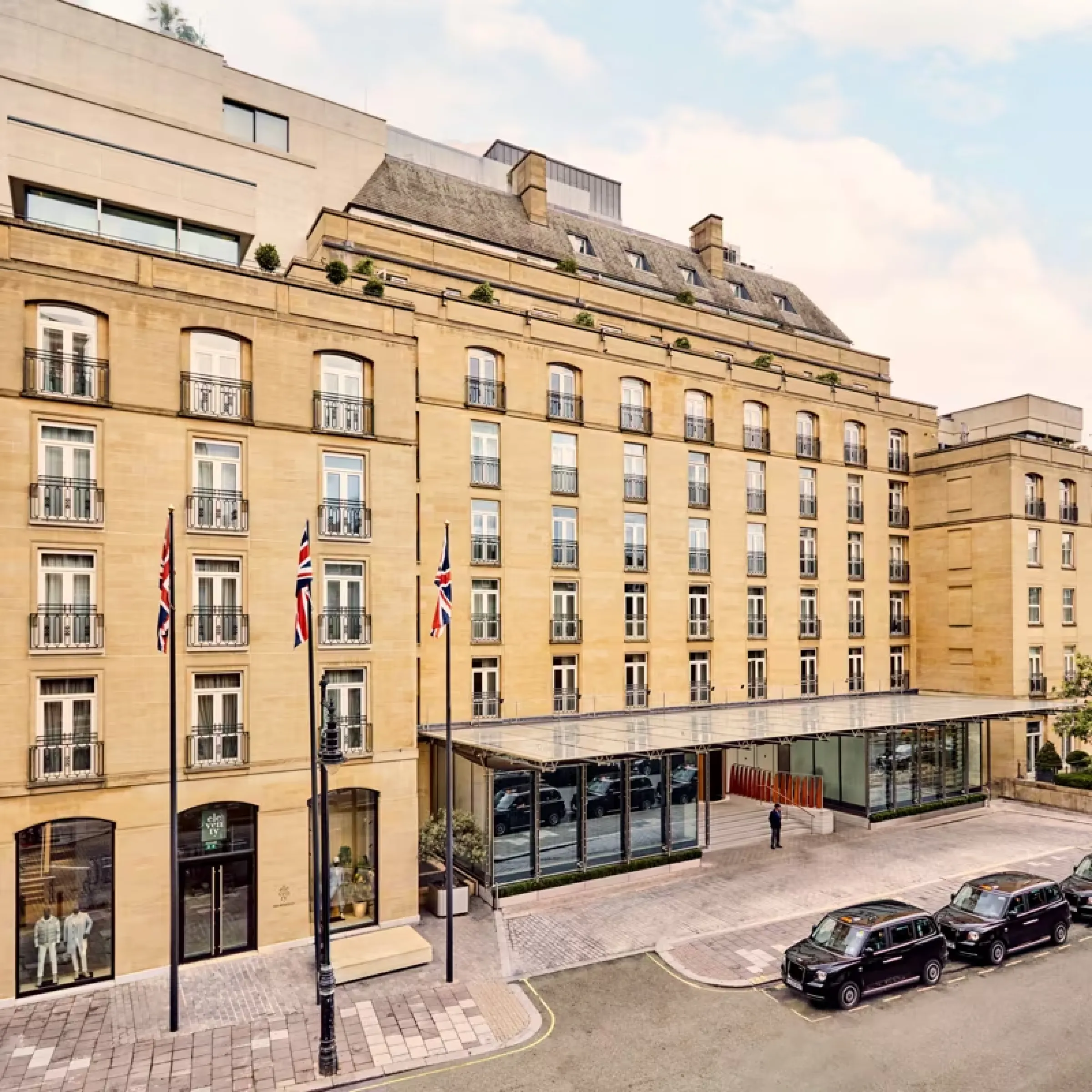 The Berkeley hotel exterior in Knightsbridge